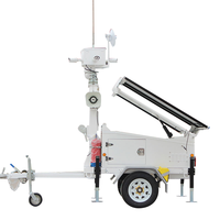 Caméra de surveillance CCTV IR, remorque de sécurité assurée, éclairage solaire minier, tour d'éclairage, 8MP 4K, distance IR de 100 m, étanche IP67