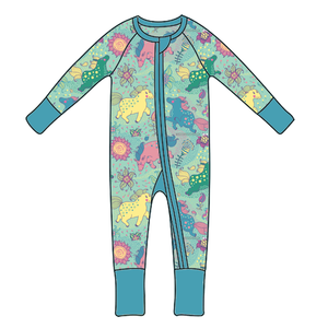 即発送可能！竹製パジャマのミステリーボックス、子供用ランダムスタイル、キャラクタープリントロンパース、ベビー竹製ジッパー付きブラインドボックス - Product Image 3