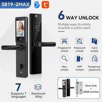 Videocitofono Digitale S819-2 HD con Serratura Intelligente, App Tuya WiFi, Codice, Carta, Telefono Cellulare e Schermo Visibile