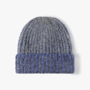 Bonnet en laine mérinos de qualité supérieure, tricoté, style toboggan, pour le ski, personnalisé, en laine, pour l'hiver, avec revers côtelé, pour homme - Product Image 1