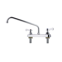 Robinet de vanne en laiton à double poignée moderne de haute qualité 8 "évier de cuisine à montage sur pont répandu bassin chaud et froid commercial