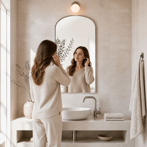 Miroir pleine longueur EZI avec cadre en aluminium, protection anti-explosion, support au sol ou mural, personnalisable, vente en gros - Product Image 5