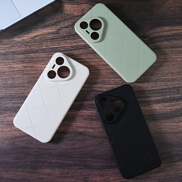 Wholesale for Huawei Pura70 PU Leather Mobile Phone Case for 70Pro Simple Elegant Anti-Fall Protective Cover Phone Grip Included