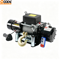 Treuil électrique 12V 29500lb avec frein électromagnétique, câble en acier, pour récupération de camions routiers, hauteur de levage 20m, télécommande/filaire