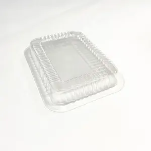 Wholesale Rectangular shape 130*99*40mm heavy duty disposable food packing aluminum foil baking pan plastic lid