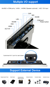 15 inch duy nhất Máy tính để bàn kép hệ thống <span class=keywords><strong>POS</strong></span> tất cả-trong-một máy với 1024*768 cảm ứng điện dung màn hình J1800 <span class=keywords><strong>Core</strong></span> i3 <span class=keywords><strong>POS</strong></span> thiết bị đầu cuối - Product Image 3