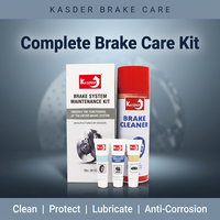 Kit d'entretien complet du système de freinage Kasder, spray nettoyant automobile, pâte lubrifiante pour véhicules, combo anti-grincement pour étriers de frein à disque