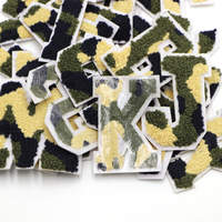 Patch personnalisé de lettre d'alphabet de Camouflage à appliquer sur les vêtements de bricolage, en vrac