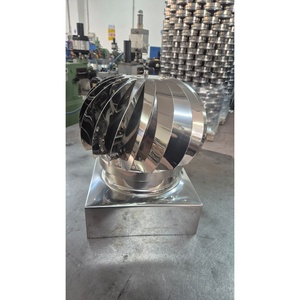 ARTIGIAN RUSSO Capot de cheminée autoportant à design industriel carré, à énergie éolienne, en acier inoxydable 304, certifié KIWA, fabriqué en Italie - Product Image 3
