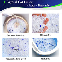 Litière pour chat en cristal de silice absorbant granulaire de haute qualité 1-8 mm, sans poussière, indicateur de pH, fournisseur de litière pour chat en gel de silice