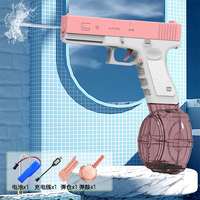 Pistolet à eau électrique Longxi pour enfants et adultes, activités de plein air, pistolet à eau à double chargeur, alimentation par batterie, produits de tir