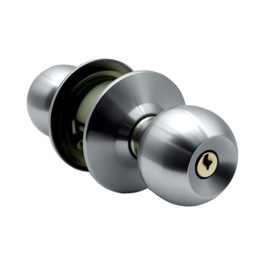 Modern Stainless Steel Passage Interior <strong>Door</strong> Tubular <strong>Knob</strong> Ball Lock Handle with Easy Installation - Product Image 2