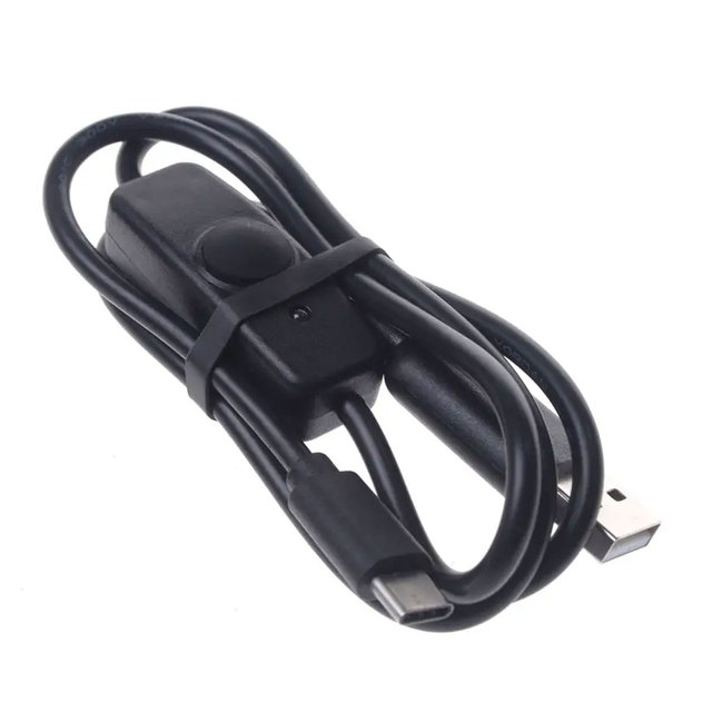 1.5M USB2.0 AM to Type C Cable 3A Fast Charge Cable With LED Indicator and Button Switch Type-C Data Cable