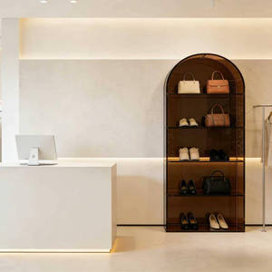 Vitrine <span class=keywords><strong>ouverte</strong></span> anti-oxydation et anti-poussière en acrylique pour chaussures et sacs, présentoir haute capacité pour magasins <span class=keywords><strong>de</strong></span> luxe - Product Image 3