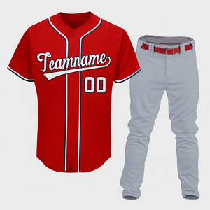 Uniforme de Béisbol de Manga Corta Personalizado de la Mejor Calidad Hecho en Pakistán, Nuevo Conjunto de Uniformes de Béisbol - Product Image 1