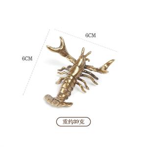 تماثيل حيوانات نحاسية على شكل سرطان البحر وجراد البحر، حامل أقلام للمكتب والمنزل، زينة وإكسسوارات - Product Image 4