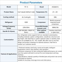 TP-15 Salade Pizza Voorbereidingsblad Commerciële Koelkast Dubbele Deuren Digitale Temperatuurregeling Vriesvrij