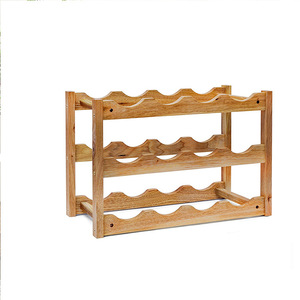 Estante de vino montado en la pared vertical KD de madera simple, muebles de comedor, armario de almacenamiento de vino y portabotellas - Product Image 5