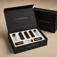 Caja de Regalo Magnética Rígida de Lujo con Estampado en Oro Personalizado para Frascos de Péptidos y Ampollas Cosméticas