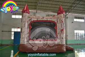 บ้านลมเป่าลมรูปปราสาทอัศวินขนาด 14x14 ฟุต ดีไซน์ธีมยุคกลาง วัสดุ PVC คุณภาพสูง สำหรับเด็กเล่น จัดงานปาร์ตี้ - Product Image 2