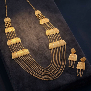Conjunto de Joyería Larga Tradicional Ortodoxa con Diseño Turco, Chapado en Oro, Cadena de Eslabones, Collares de Moda de Latón para Bodas y Festivales - Product Image 5