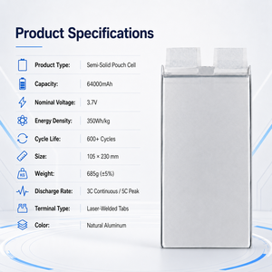 Batterie Lipo haute puissance 3,7 V 64000 mAh pour drone, cellule en pochette pour stockage d'énergie de voiture électrique - Product Image 2
