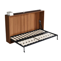 Meubles de chambre à coucher cadre de lit pliant fonctionnel de style moderne bureau métal bois lit escamotable mural