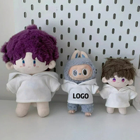 Grosir Mainan Songshan, Sablon LOGO Custom, Sweatshirt 10cm/15cm/20cm, Pakaian Boneka Katun Unisex, Aksesoris Hoodie Boneka ODM, DIY