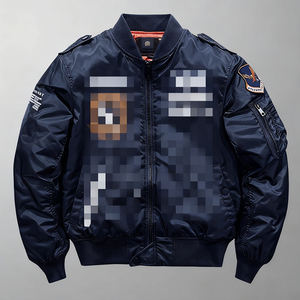 Custom Embroidery Windproof Breathable Polyester Cotton Full Sleeve <b>Pilot</b> <b>Jacket</b> with OEM Front Logo-Wholesale - Product Image 1