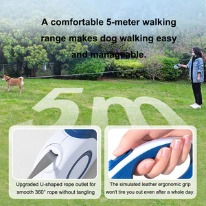 ด้ามจับกันลื่นแบบขายส่ง 360 °   สายจูงสุนัขแบบยืดหดได้ 3 เมตร ยี่ห้อ No Tangle พร้อมที่เก็บถุงเก็บมูลสัตว์ - Product Image 2