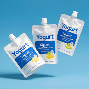 कस्टम प्रिंटिंग डॉपपैक 150 मिली 200 मिली 500 मिलीलीटर स्टैंड पाउच बेबी फूड स्पैट जूस तरल पेय जेली योगर्ट बैग - Product Image 3