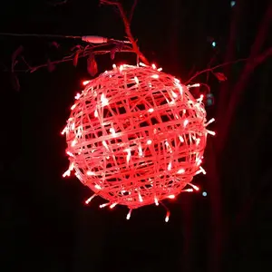 Xmas Decor 220v 24v 50CM Outdoor Christmas Tree Ball Lights Large Festival Led String Lights Outdoor Christmas Ball Lights