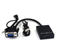 DHL 20pcs 1080P HD Vga vers Hdmi avec câble Audio 3.5mm adaptateur Vga vers Hdmi pour PCProjector Ps4 ordinateur portable vers convertisseur vidéo HDTV