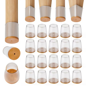 Silent <strong>Furniture</strong> Leg Protector Transparent Matte Silicone Chair Foot <strong>Pads</strong> <strong>Non</strong> <strong>Slip</strong> Felt Base Waterproof Table Leg Covers - Product Image 1