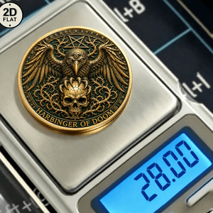 Moneta commemorativa a doppia faccia <span class=keywords><strong>Harbinger</strong></span> of Doom Cosmic Entropy in lega di zinco e ferro, ispirata ai Mitologia di Lovecraft, con protezione in acrilico - Product Image 5