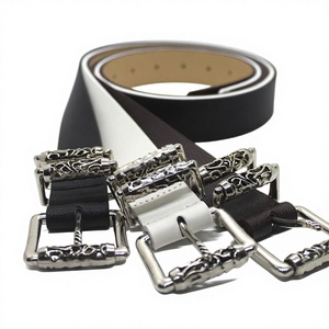 <span class=keywords><strong>Ceinture</strong></span> de style punk rétro Y2K de 110 cm avec <span class=keywords><strong>boucle</strong></span> à ardillon creuse sculptée de 2-4 cm de large, imprimée par transfert thermique en alliage d'<span class=keywords><strong>argent</strong></span> - Product Image 2
