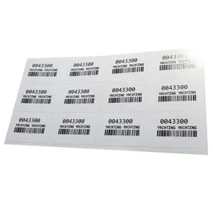 Alta calidad logotipo personalizado código de barras papel etiqueta pegatinas hoja servicio de impresión