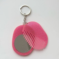 CHUJIAN Ensemble peigne et miroir double face en plaque d'acétate épaissie, fait main, écologique, rétro, avec logo personnalisé, tendance