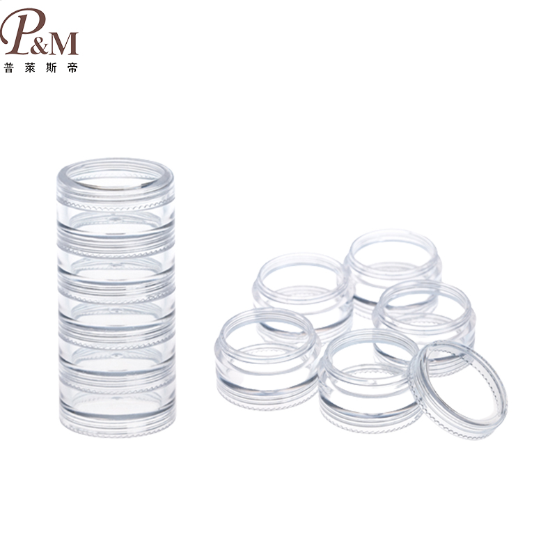 P&M Screw Transparent Plastic Jar Container PP clear 3ml 5ml Mini Jar