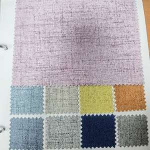 Tissu Double face aspect lin CC-9016, rideau occultant lié, tissu arrière floqué, taux d'ombrage de 100% pour le salon - Product Image 4