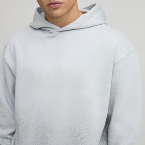 Chándal de Invierno para Hombre con Pedrería, Diseño Moderno, Ropa Deportiva Personalizada, Mangas Largas, Estilo Urbano, con Capucha, Color Sólido - Product Image 3