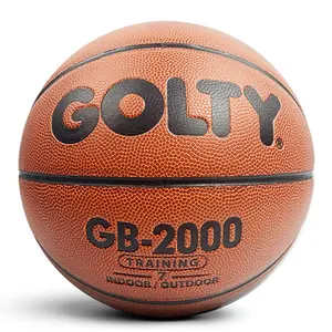 Mini Red Brown Custom Logo Heavy Outdoor Composite Leather Shiny Tarmak Basketball