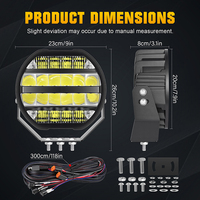 Vente en gros de phares LED tout-terrain de 9 pouces 100W, 5 modes, étanches IP67, en alliage d'aluminium, certifiés CE ROHS, pour camion