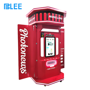 אדום עתיק ai צילום מכונת עיתון kiosk חכם אוטומטי photobooth עם מחולל ai & הדפסה מיידית - Product Image 2