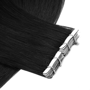Extensions à bandes adhésives Remy couleur naturelle, cheveux humains lisses, résistants et durables, avec cheveux synthétiques de haute qualité - Product Image 3