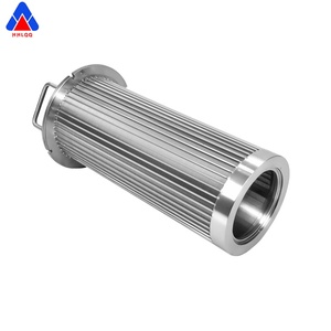 Cartouche filtrante en maille métallique perforée en acier inoxydable sur mesure avec bride, élément filtrant à fil cannelé - Product Image 6