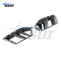 Couvre-prise d'air avant en fibre de carbone sèche style R44 avec double ailette pour BMW G80 M3 G8X G82 G83 M4 Competition