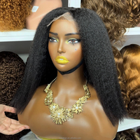 Perruque Bob 5x5 en dentelle HD suisse, cheveux humains vierges Remy, texture Kinky Straight et ondulée birmane, sans colle, nœuds blanchis, 10"-36", couleur naturelle