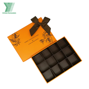 2021 Latest Product Custom Printed Logo Confectionery Packaging Carton Boxes With Bowknot Ribbon Tie