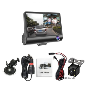 Boîte noire de voiture 3 canaux assistant de stationnement caméra avant arrière Dashcam HD moniteur de conduite de voiture enregistreur voiture DVR caméra de tableau de bord - Product Image 2